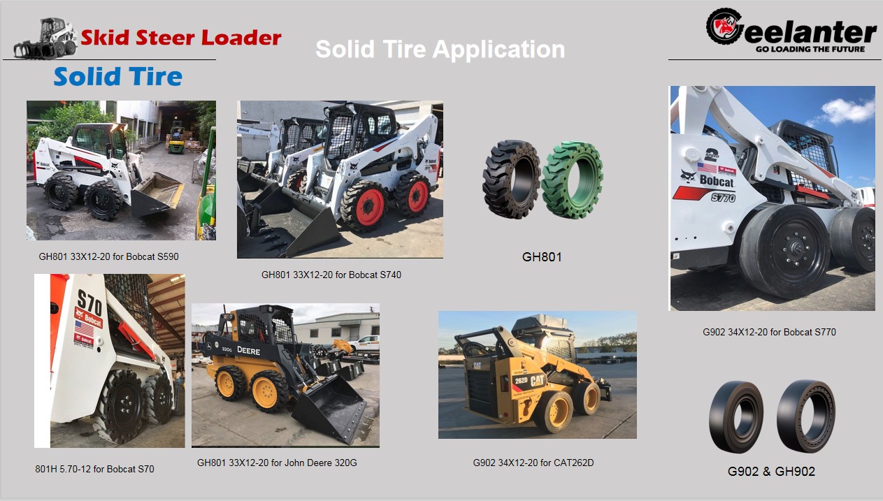 solid skid steer tires application