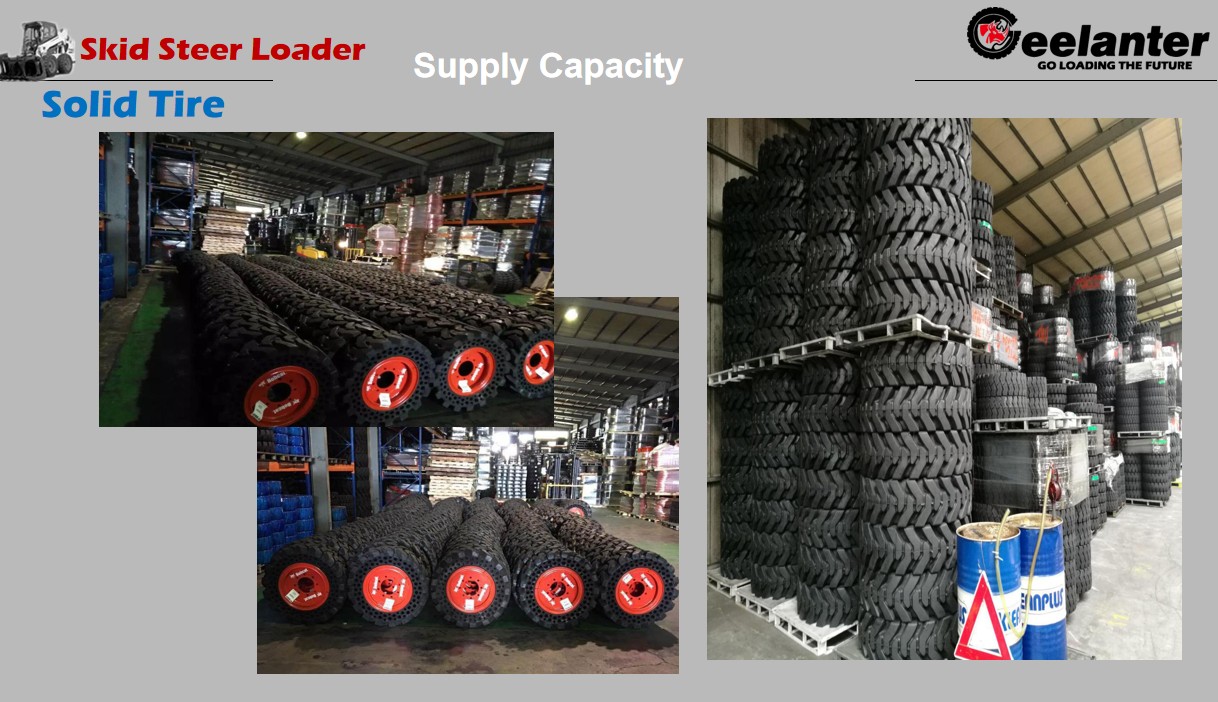 solid skid steer tyres in stock