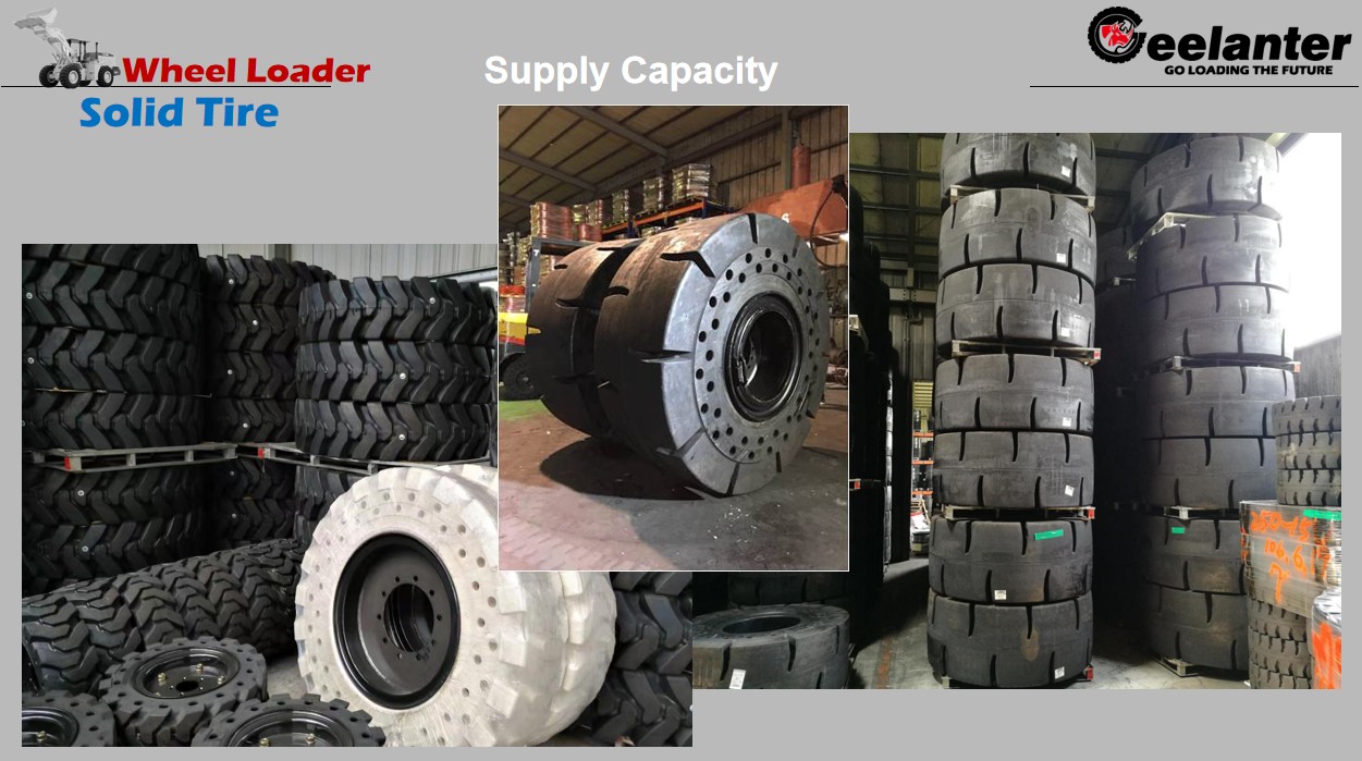 solid wheel loader tires in stock