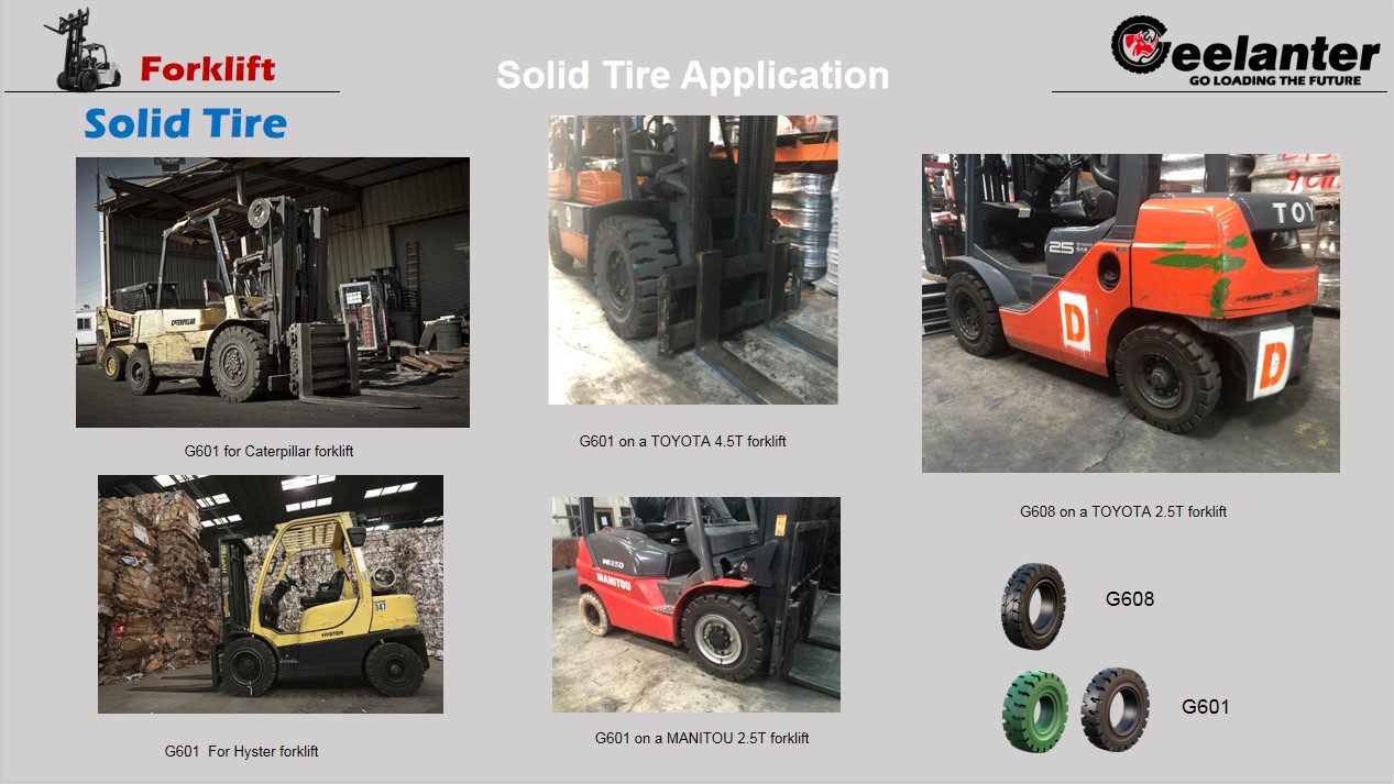 solid forklift tires application