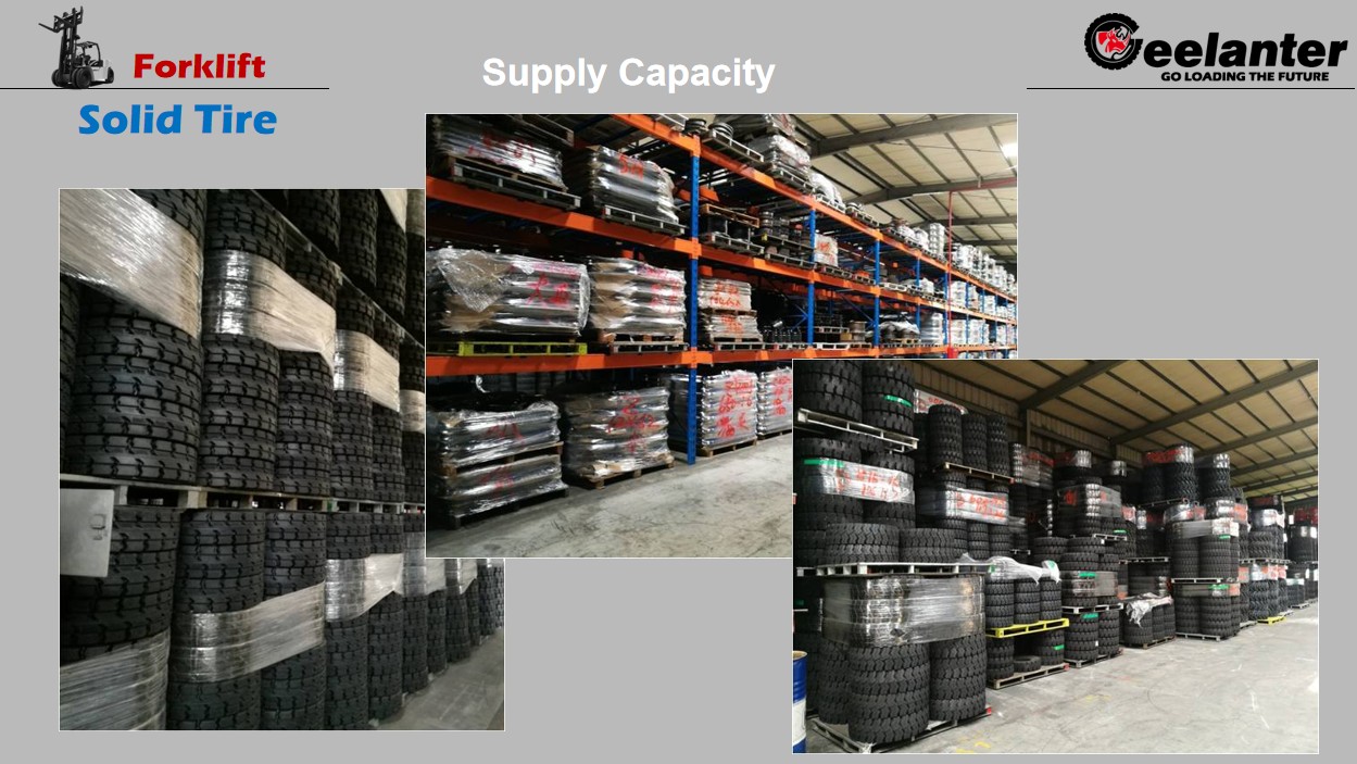 solid forklift tires in stock